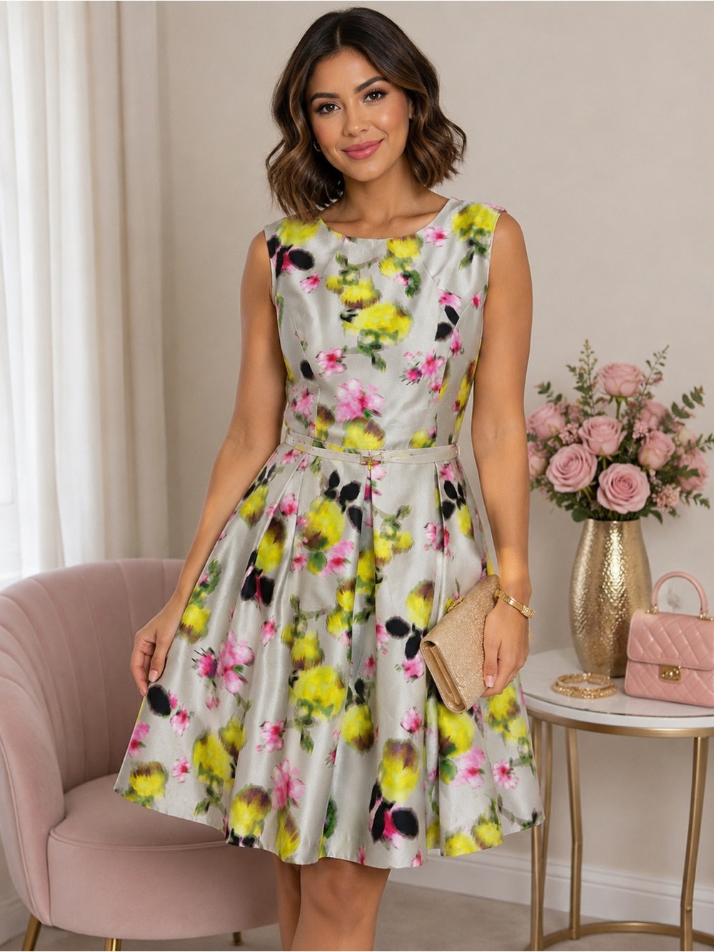 🌸 Liz Claiborne Floral Fit & Flare Dress | Size 14 🌸